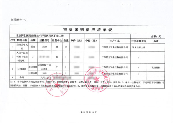 186kw柴油發(fā)電機(jī)組采購合同